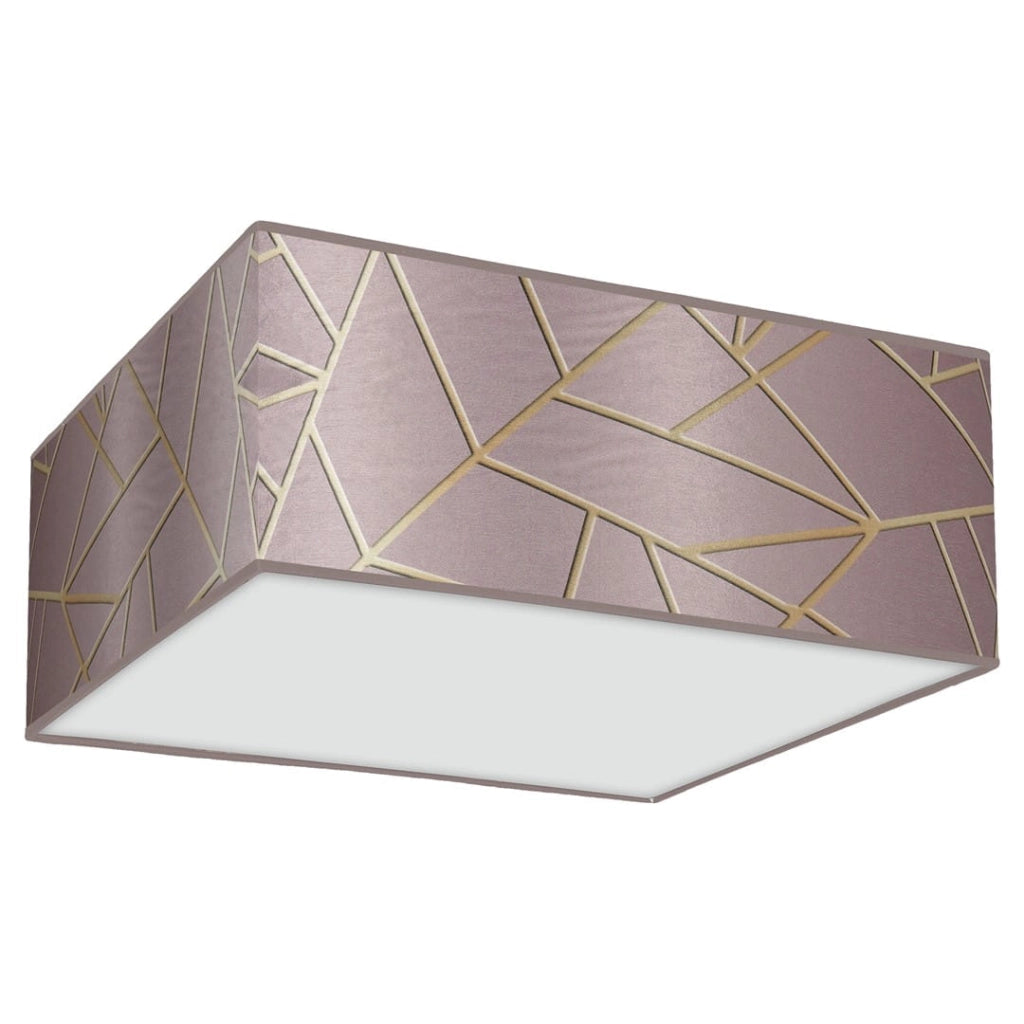 Plafoniera quadrata Ziggy Milagro 3xE27 50cm rosa oro