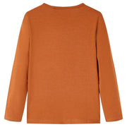 Maglietta da Bambina a Maniche Lunghe Cognac 116 13526