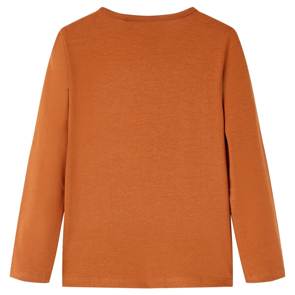Maglietta da Bambina a Maniche Lunghe Cognac 116 13526