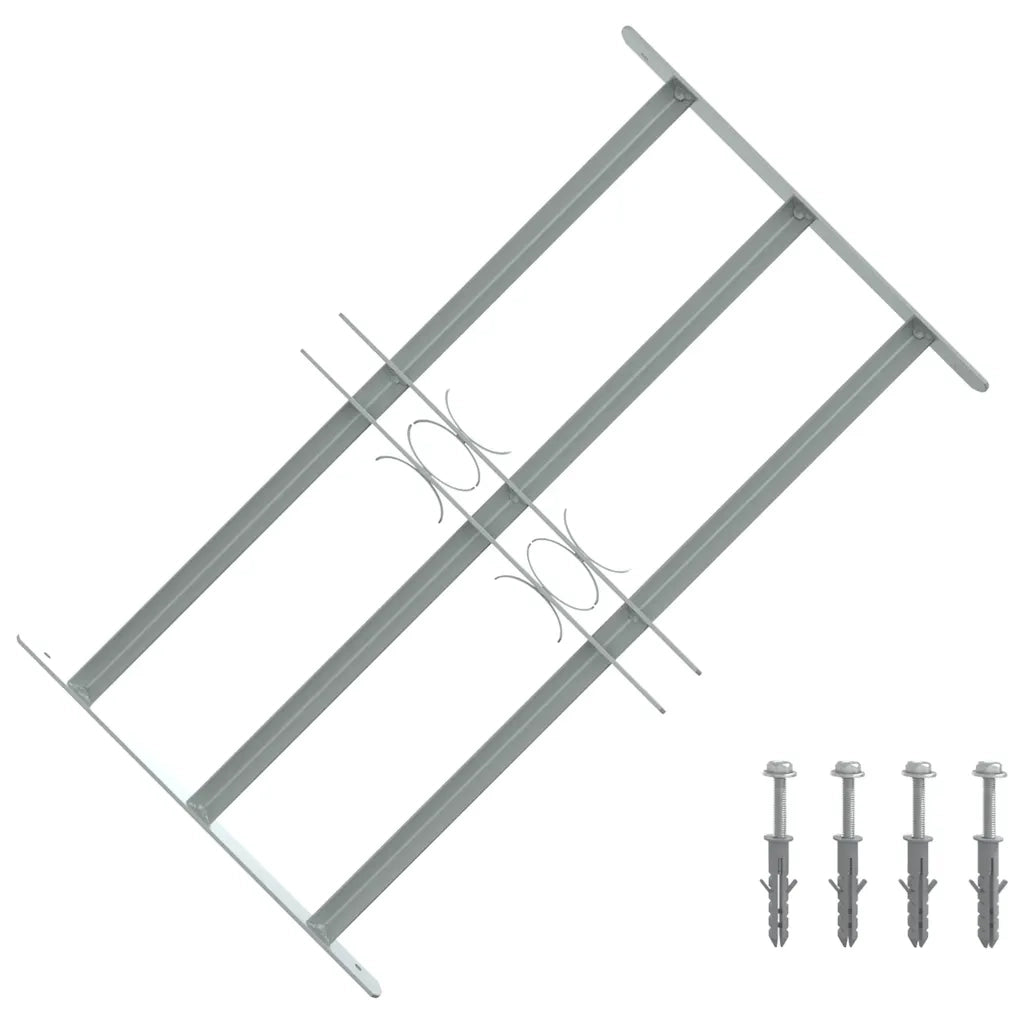 Grate per Finestre Regolabili 3 Barre Trasversali 500-650 mm cod mxl 76102