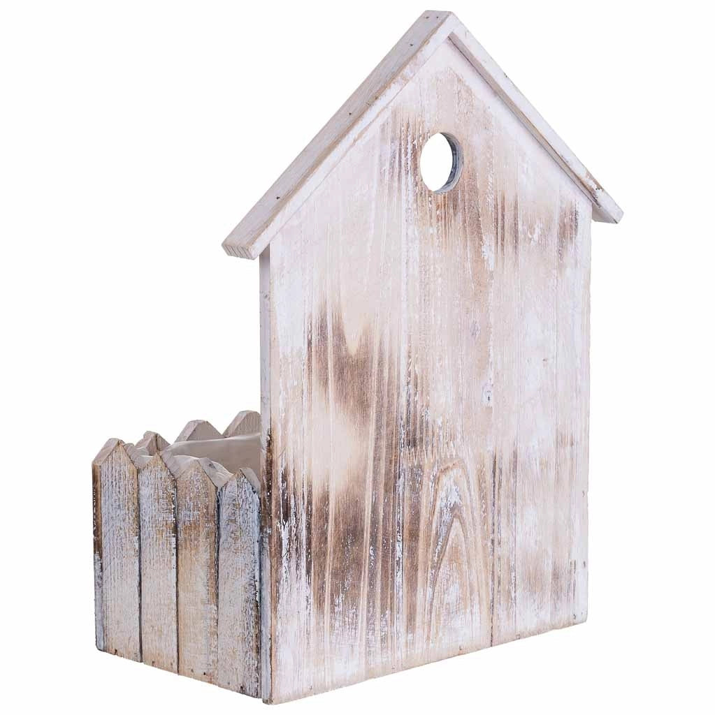 Supporto per fioriera quadrato in legno 26x13x33/11H cm