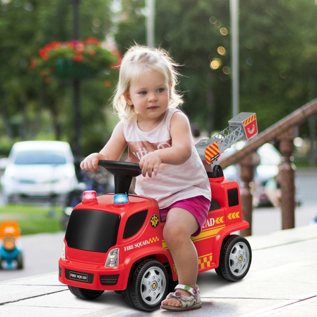 Monopattino a piedi con macchina a bolle fari allarme musica, Auto giocattolo per bambini tra 18 e 36 mesi Rosso-Macchinine giocattoli