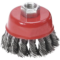 Topex 62h131 spazzola a tazza, r rinforzata, 100 mm x m14 ds