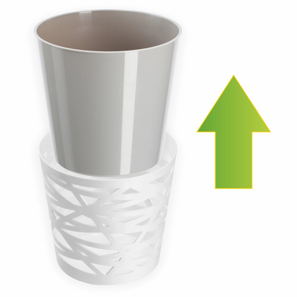 KADAX - Inserto in plastica per vaso di fiori e piante, 15 cm, grigio