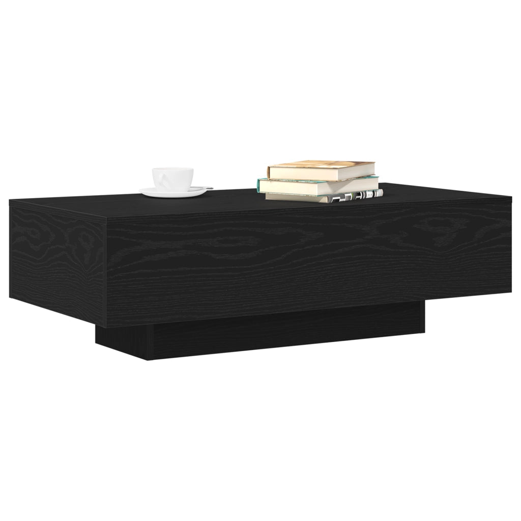 Tavolino da caffÃ¨  Nero Rovere 100x30x36,5 cm Legno ingegnerizzato