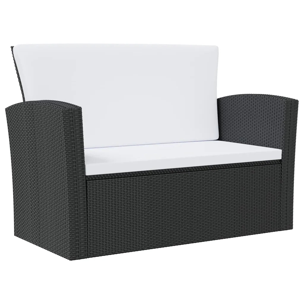 Set Divani da Giardino 16 pz con Cuscini in Polyrattan Nero cod mxl 38613