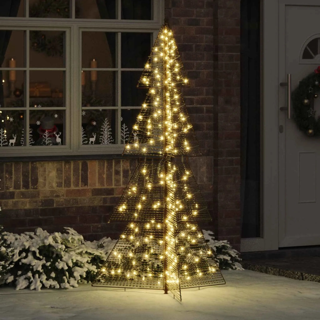 Albero di Natale con 240 LED Bianco caldo 180 cm PET