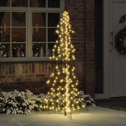 Albero di Natale con 240 LED Bianco caldo 180 cm PET