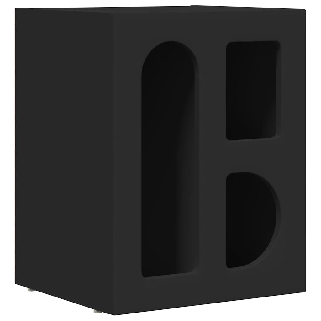 Set di 2 Comodini | Armadio da Notte | Mobiletto da notte Nero 40 x 35 x 50 cm Legno multistrato