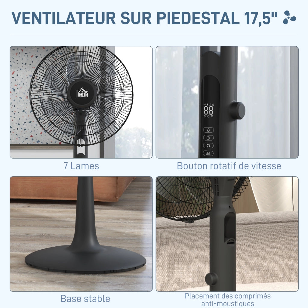 Ventilatore da pavimento ¨C zephmum ¨C 42 cm 40W nero