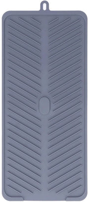 Piatto in Silicone per Detersivo - Resistente al Calore - Grigio - Piastra di Draining per Cucina - 44 cm x 20 cm - Lavabile