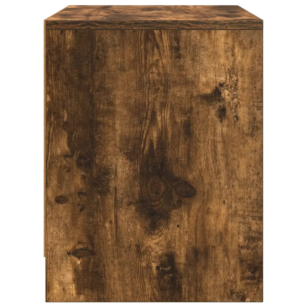 Comodino-Tavolino da notte Rovere Fumo 45x34x44,5 cm in Truciolato