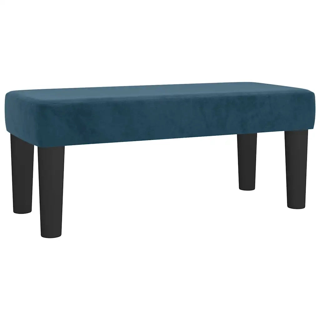 Giroletto a Molle con Materasso Blu Scuro 90x200 cm in Velluto