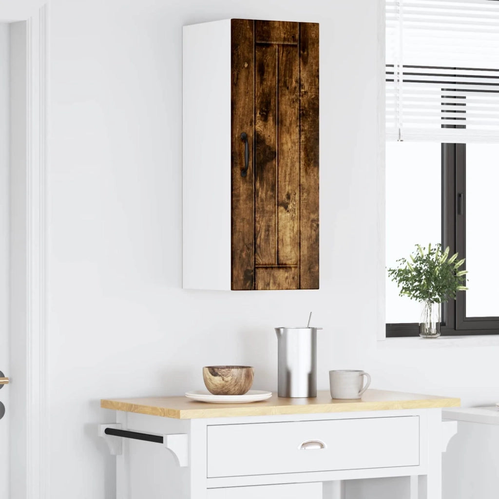 Pensile da cucina | Armadietto a muro LUCCA Rovere Fumo 30 x 31 x 80 cm