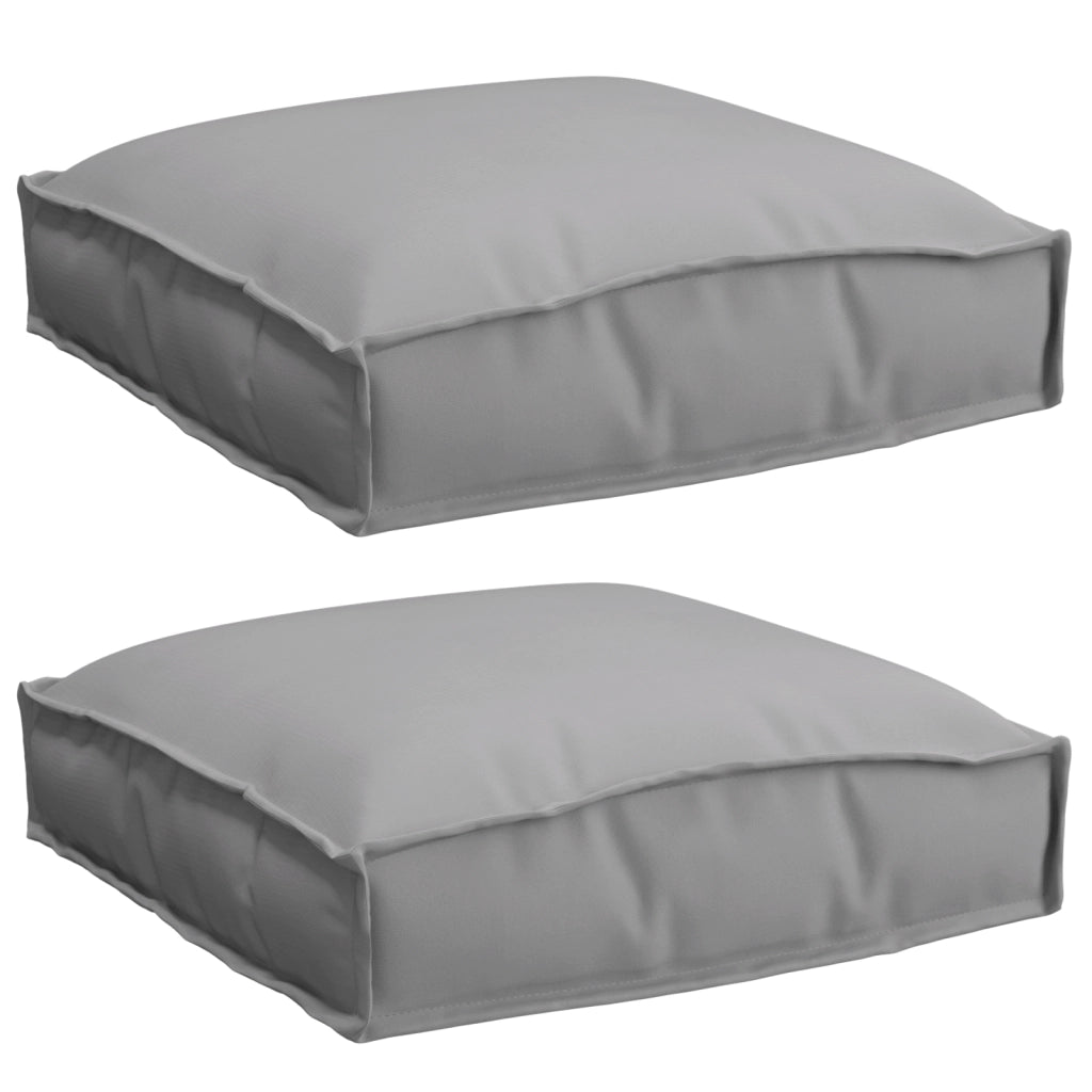 Cuscini per Pallet per Seduta 2 pz Grigio 40x40x8 cm Tessuto Oxford