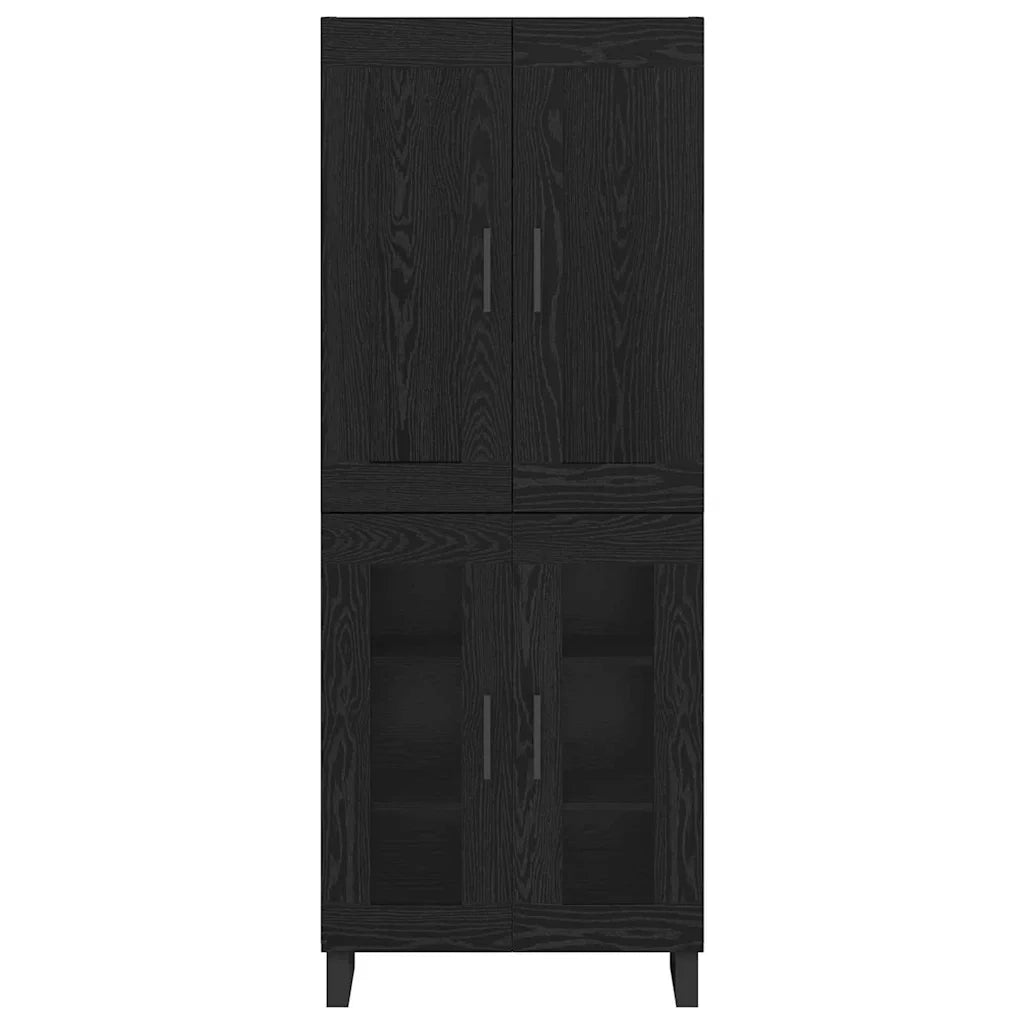 Credenza Rovere Nero 69,5 x 34 x 180 cm Legno multistrato 3403194