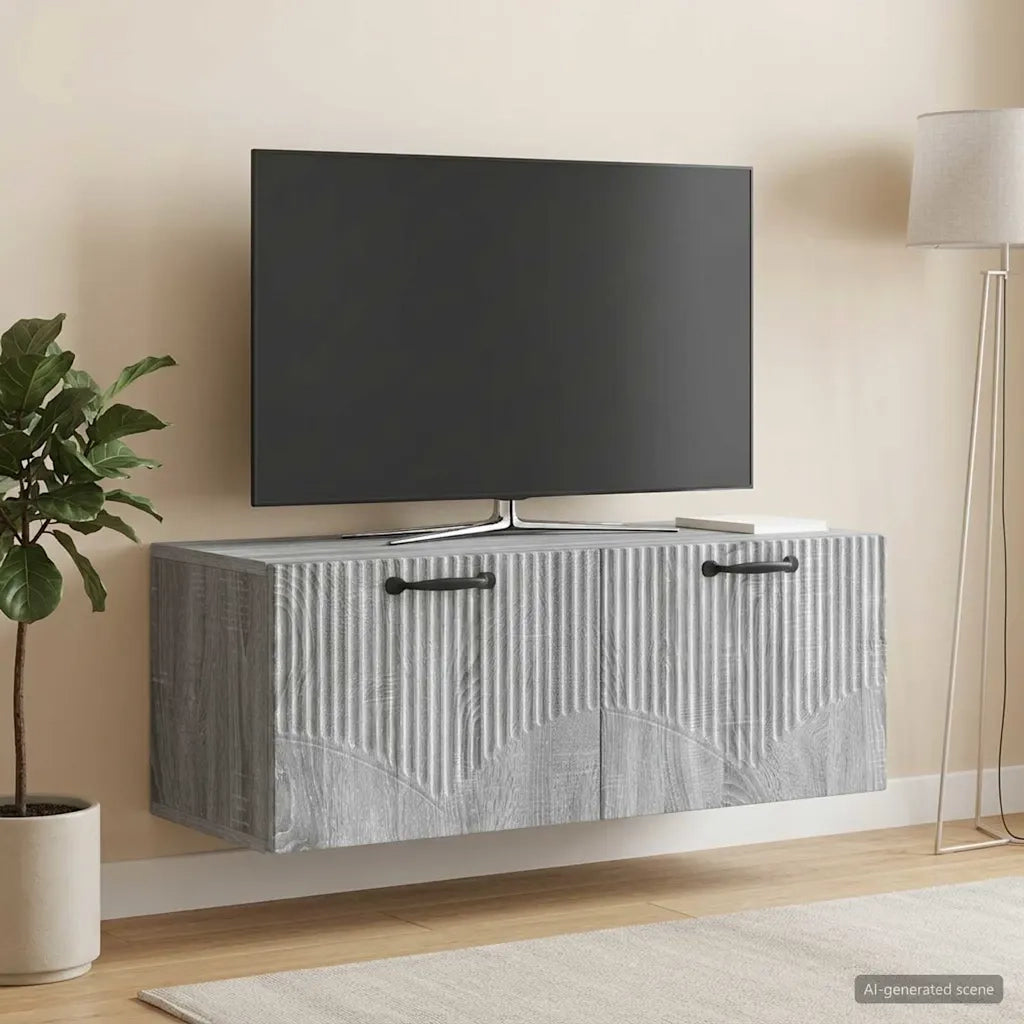 Mobile Porta TV da Muro Grigio Sonoma 78,5 x 31 x 30 cm 899061