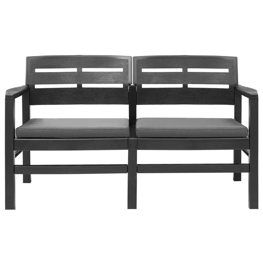 Set Salotto da Giardino 4 pz in Plastica Antracite  cod mxl 71162