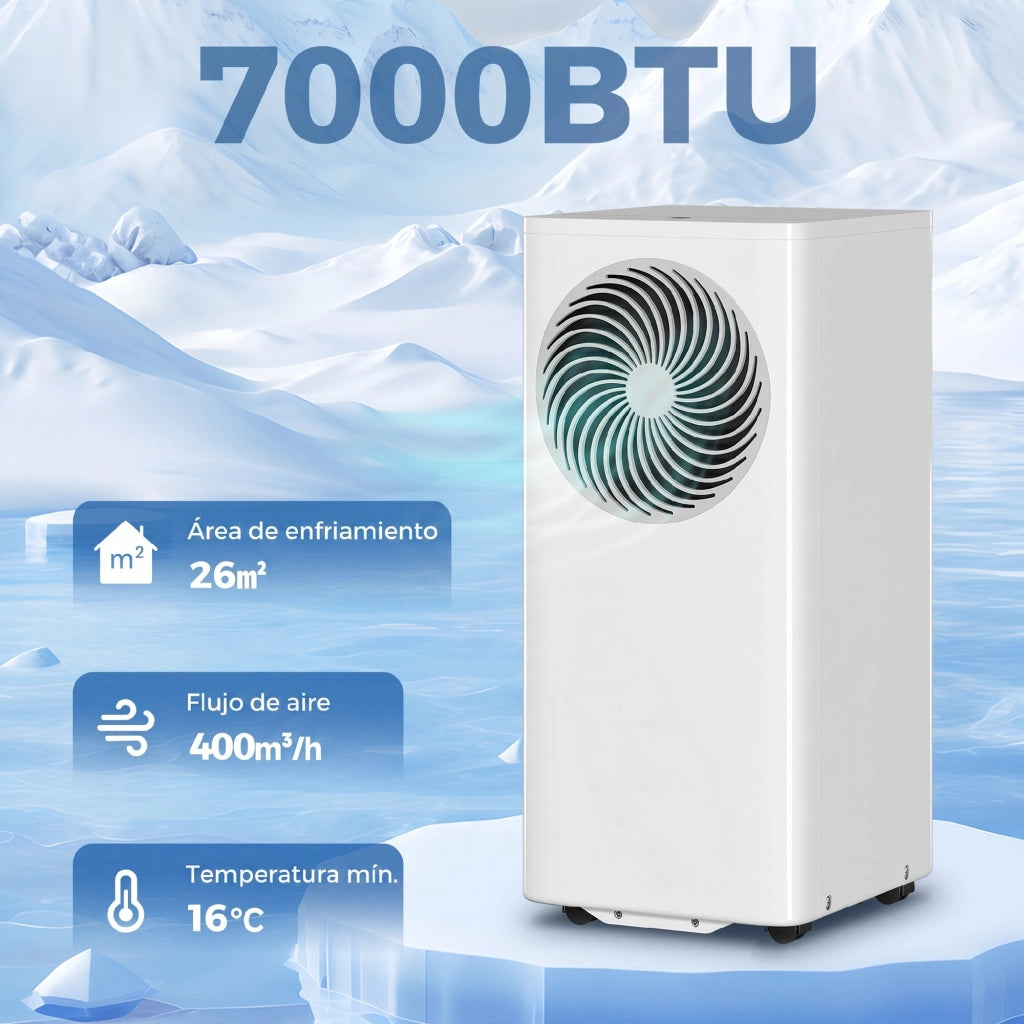 Condizionatore Portatile 7000 BTU 4 in 1 ¨C zephmum ¨C Bianco