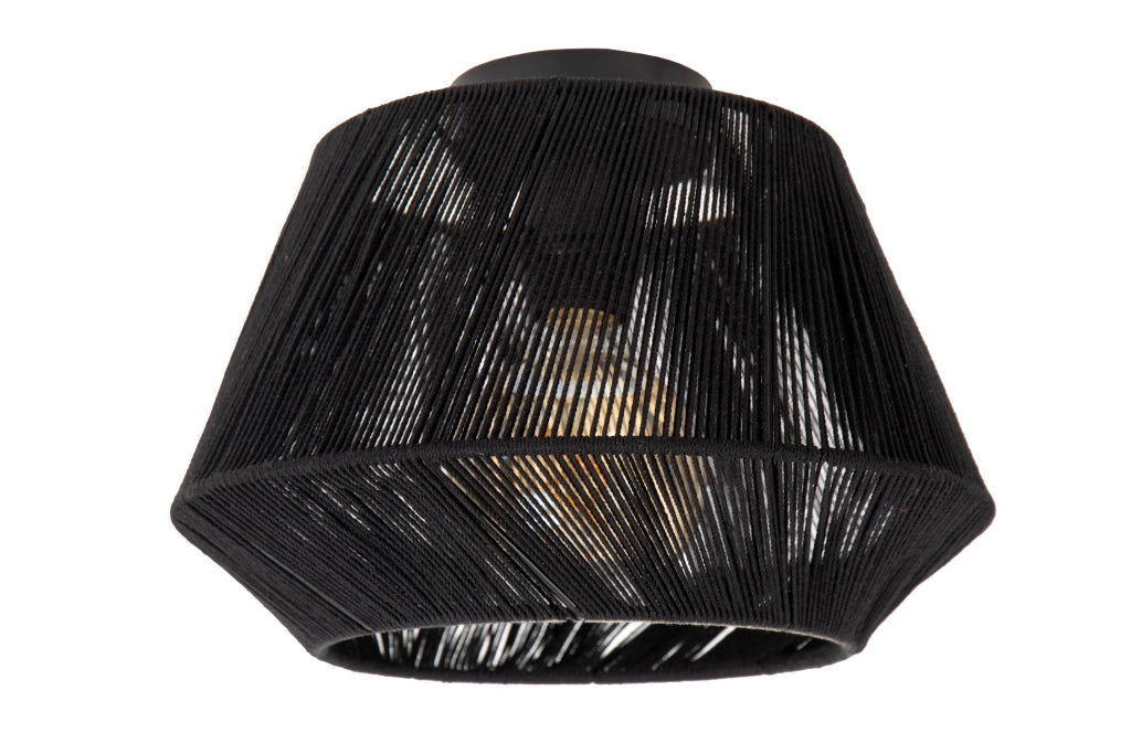 Plafoniera JESSICA nera in cotone 30cm E27 Lucide