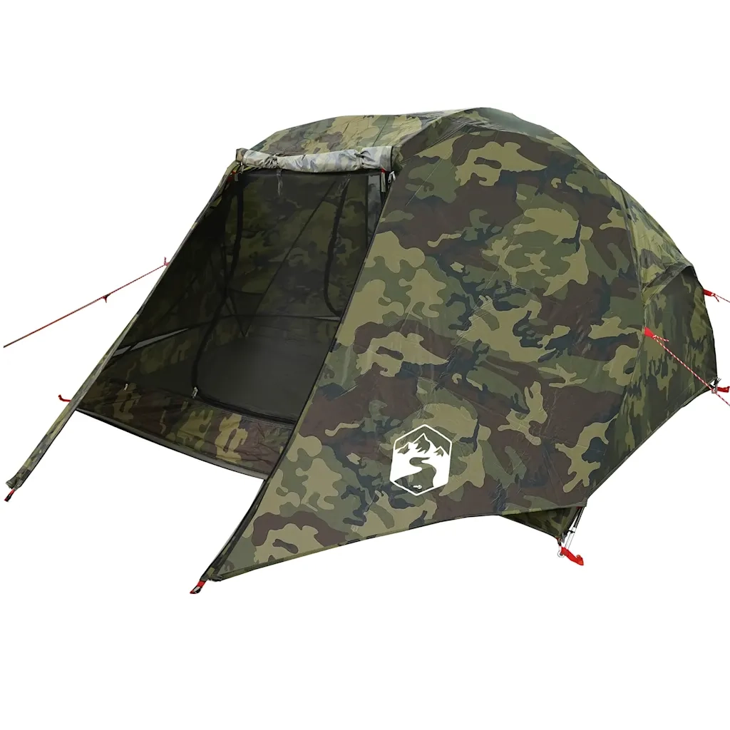 vidaXL Tenda da Pesca per 3 Persone Mimetica Impermeabile