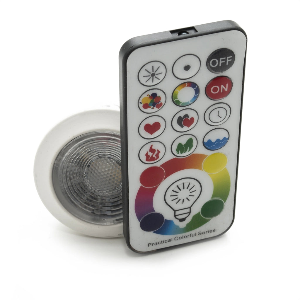 Faretto lampadina LED luce RGB 6000K 10W GU10 230V telecomando IR cromoterapia