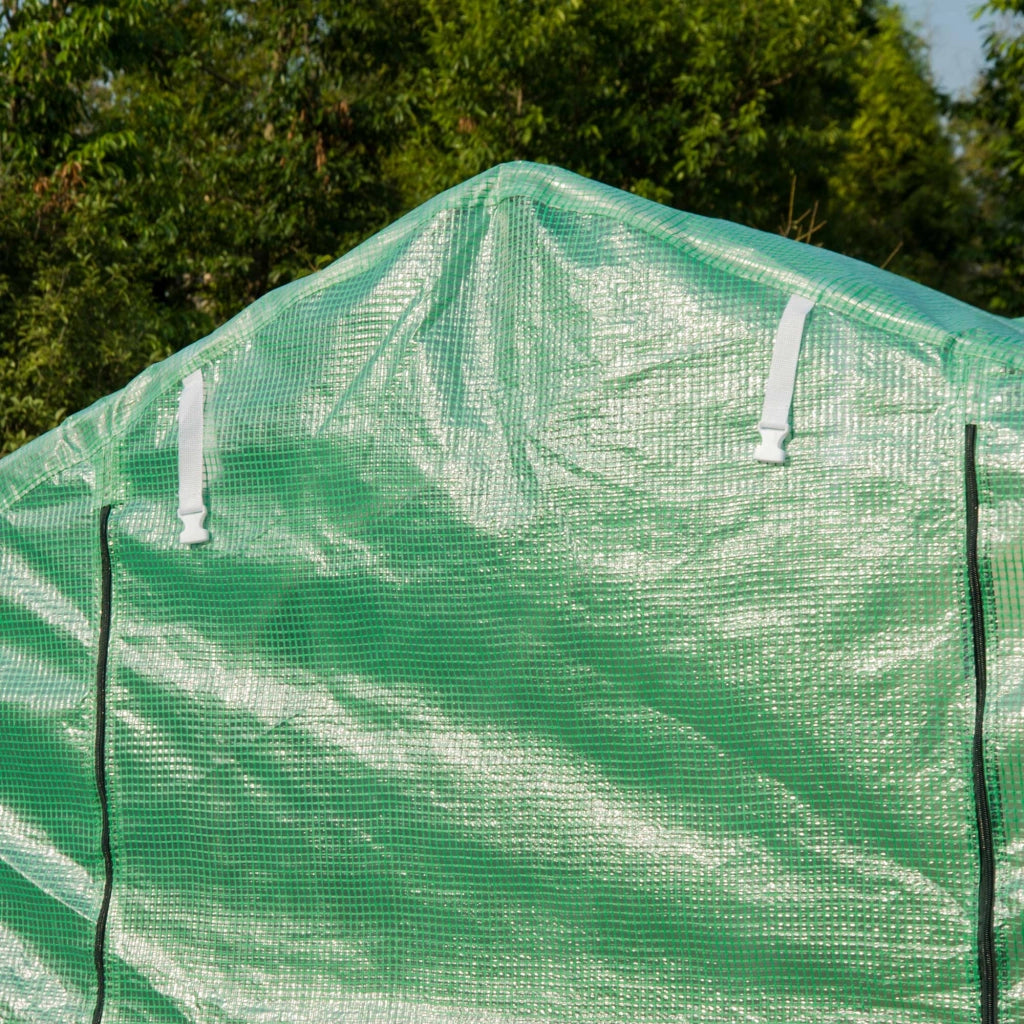 Serra Tunnel 4x2x2 m con 8 Finestre e Porta ¨C Zephmum ¨C Verde