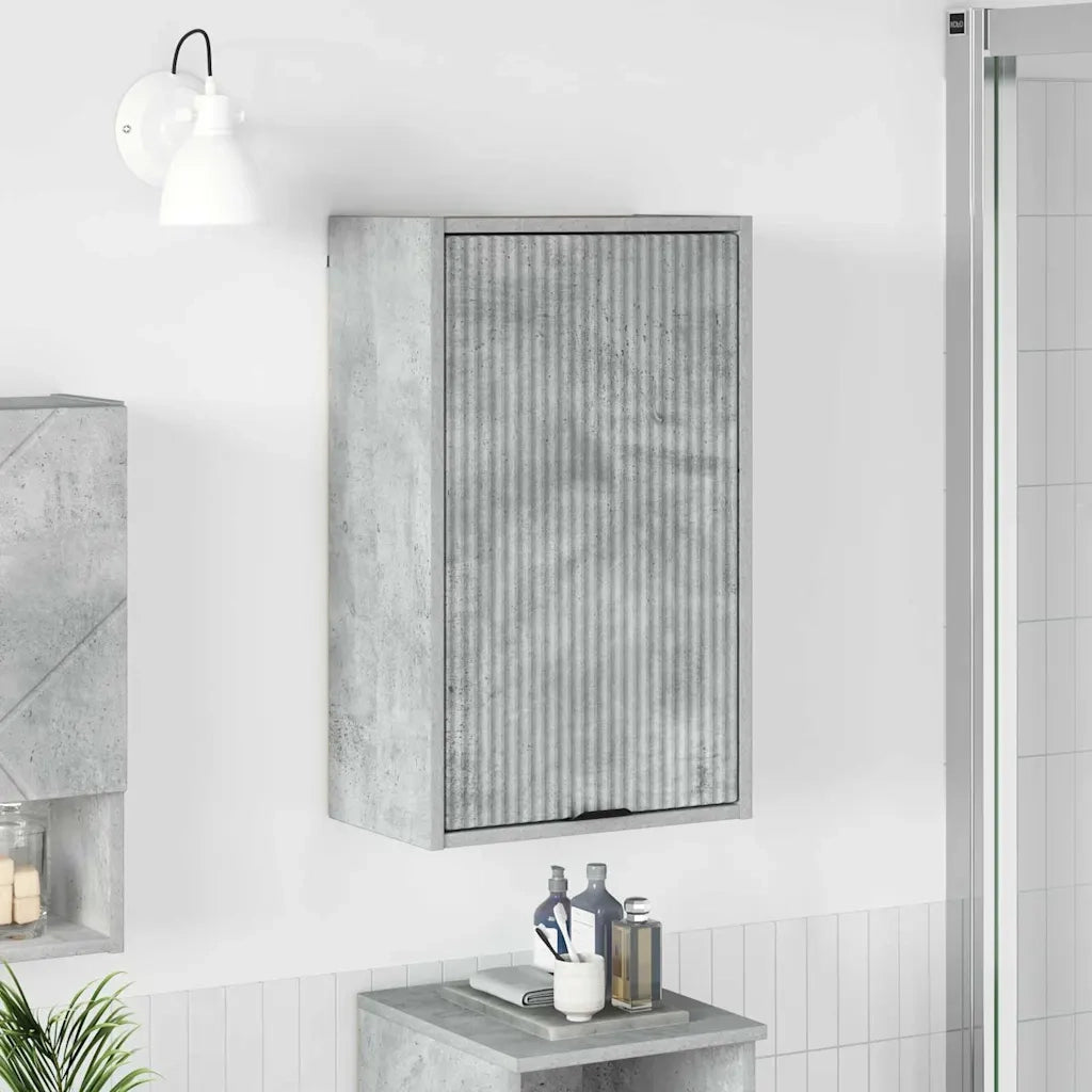 Mobile da Bagno con porta Grigio cemento 39 x 23,5 x 65 cm 883387