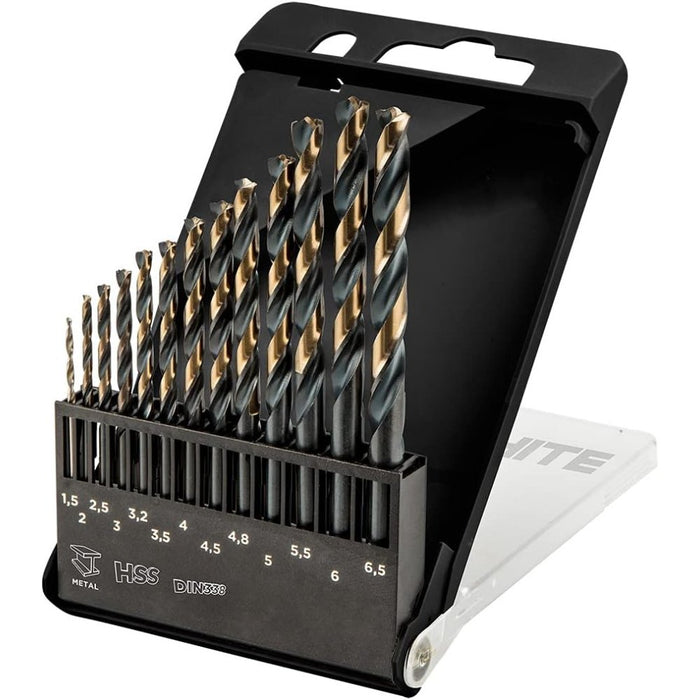 Topex 55h088 punte elicoidali hs hss-cnc 124 pro-tec 1.5 - 6. d