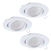 Faretto Ad Incasso Contemporaneo Tedo In Alluminio Bianco 3 Luci Gu10 4,6W