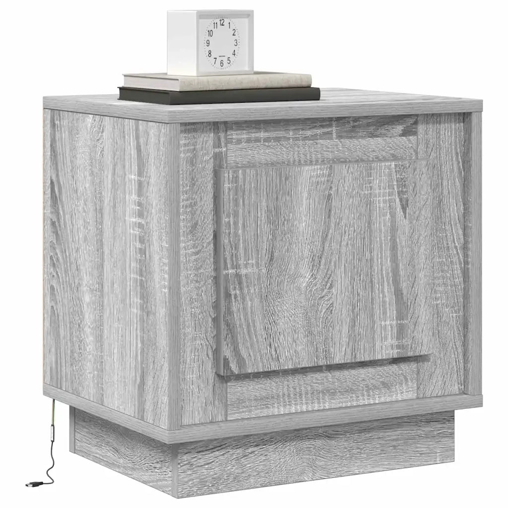Armadio da Notte Grigio 44 x 34,5 x 45 cm Legno multistrato 869572