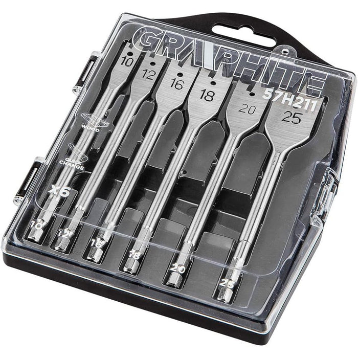 Topex 57h211 punte per legno pia iatte 10 12 16 18 20 25 mm set 6