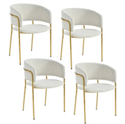 Sedia da pranzo in corda beige con gambe in ferro inclinate e piedini regolabili