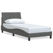 Letto singolo | Letto per adulti | Giroletto senza Materasso Hanko Grigio Scuro 90x190 cm Tessuto