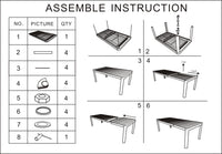 Tavolo Allungabile da Giardino 180/240x100xh75 cm in Alluminio Cleveland Bianco