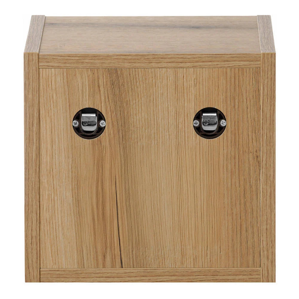 Mensola dal design senza tempo per soggiorno camera da letto mobiletto da parete per bagno 27 x 25 x 21 cm effetto rovere 03_0011236