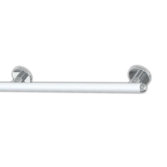 Maniglia angolare doccia serie raffaello 71,6x71,6 bianco opaco/inox lucido