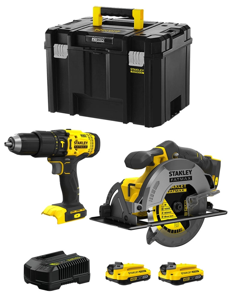 STANLEY FatMax Kit SVK210 (SFMCD711 + SFMCS500 + 2 x 2,0 Ah + Caricabatteria + TSTAK VI)