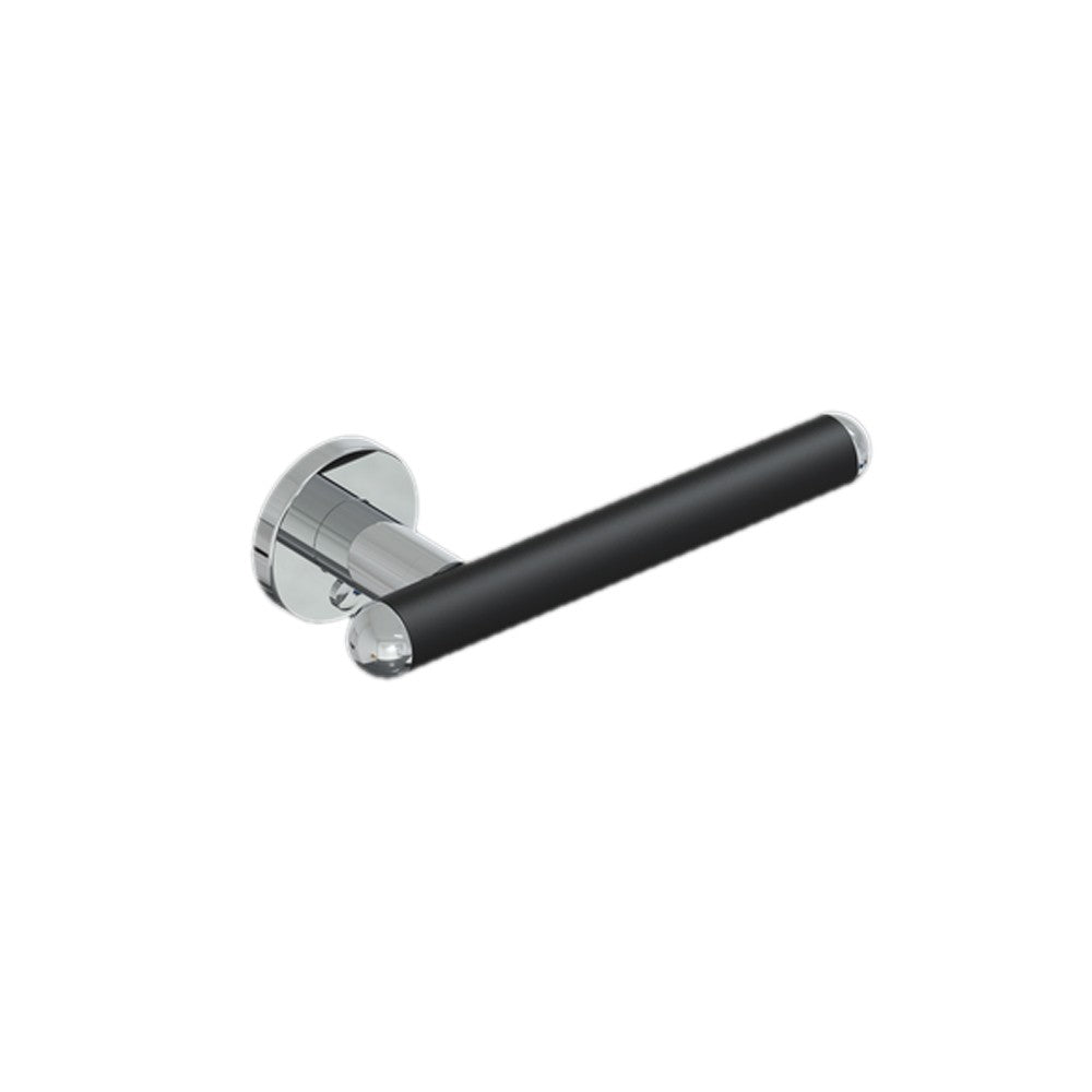 Porta carta igienica nero opaco, inox lucido