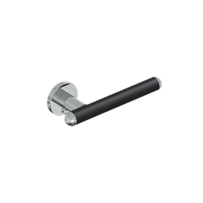 Porta carta igienica nero opaco, inox lucido