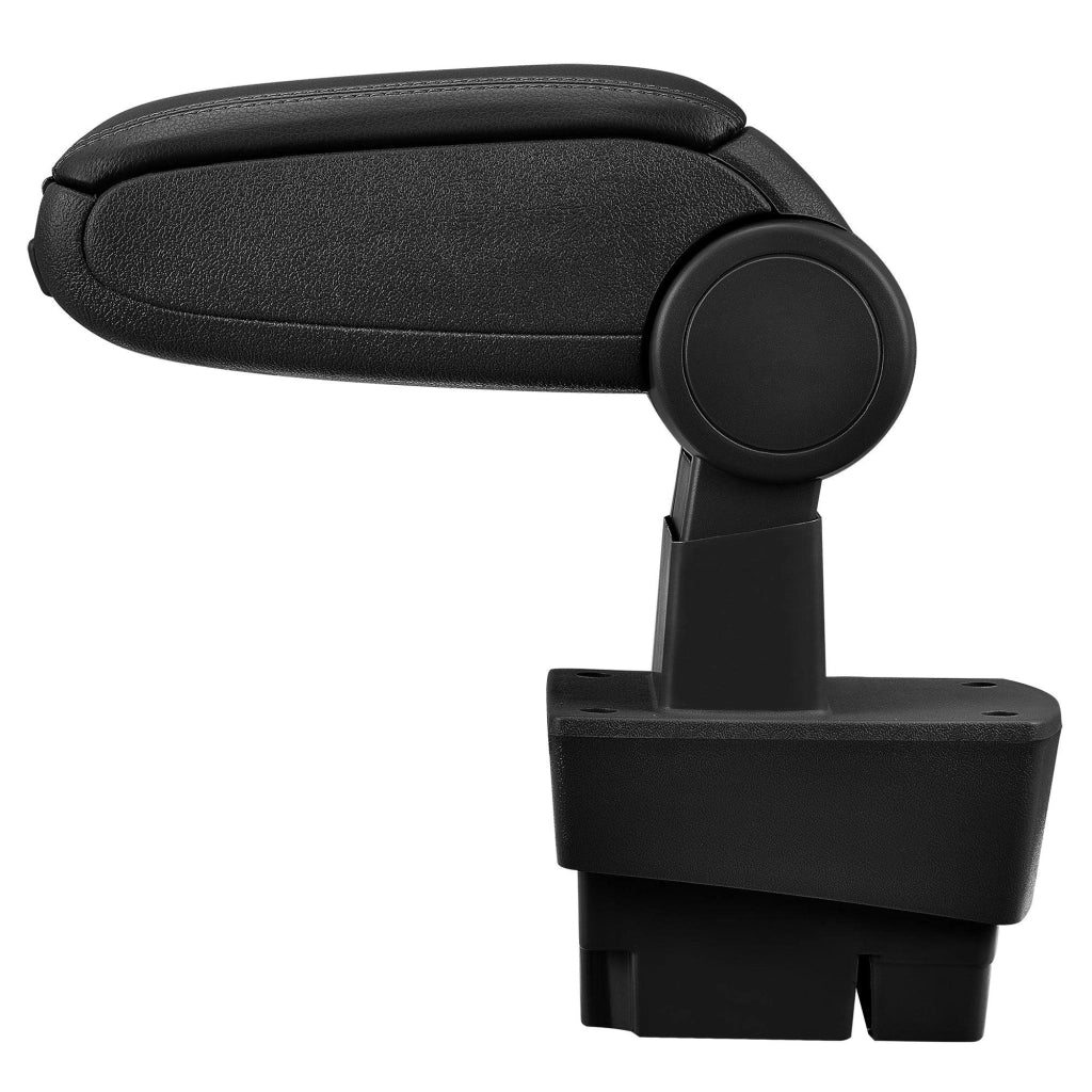 Bracciolo centrale per Ford Focus I con scomparto imbottito in similpelle nera con cuciture nere 03_0000452