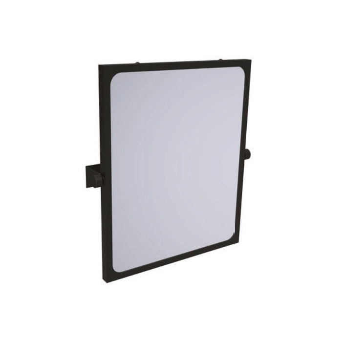 Specchio reclinabile serie leonardo 46x56 cm nero opaco