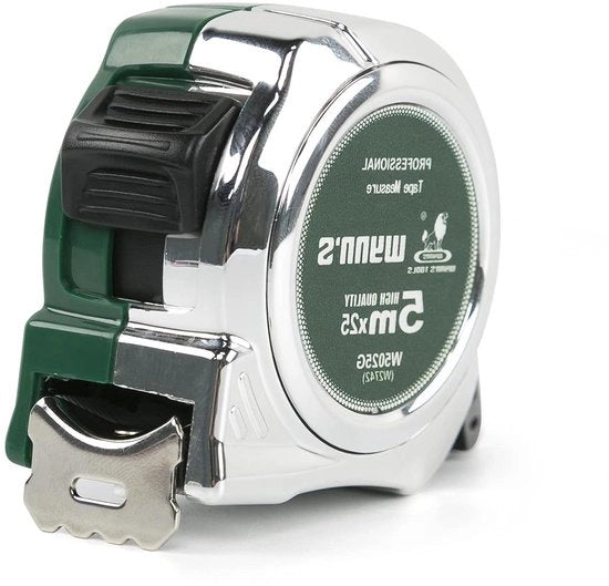 Misuratore strettamente calibrato in acciaio galvanizzato 5 metri di portata Misuratore metrico con scala mm + scala assoluta + maniglia per lavorazione del legno rinnovazione di abitazioni