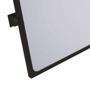 Specchio reclinabile serie leonardo 46x56 cm nero opaco