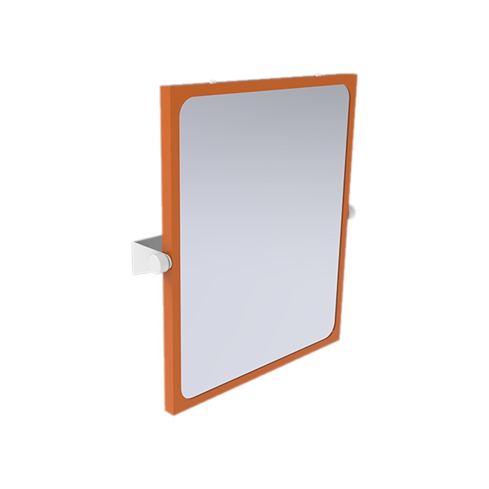 Specchio reclinabile serie leonardo 46x56 cm arancio