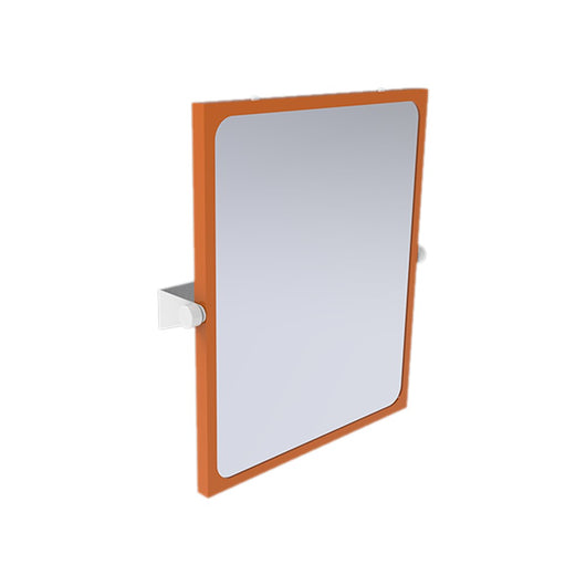 Specchio reclinabile serie leonardo 46x56 cm arancio