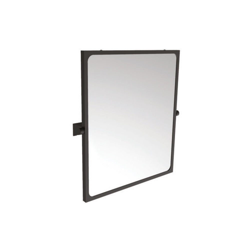 Specchio reclinabile serie leonardo 60x70 cm nero opaco
