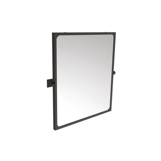Specchio reclinabile serie leonardo 60x70 cm nero opaco