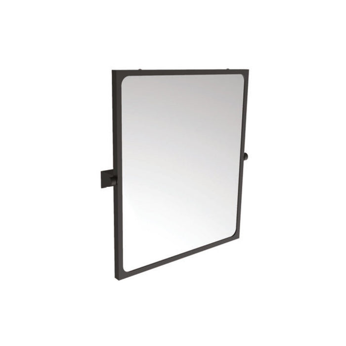 Specchio reclinabile serie leonardo 60x70 cm nero opaco