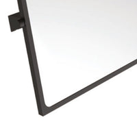 Specchio reclinabile serie leonardo 60x70 cm nero opaco